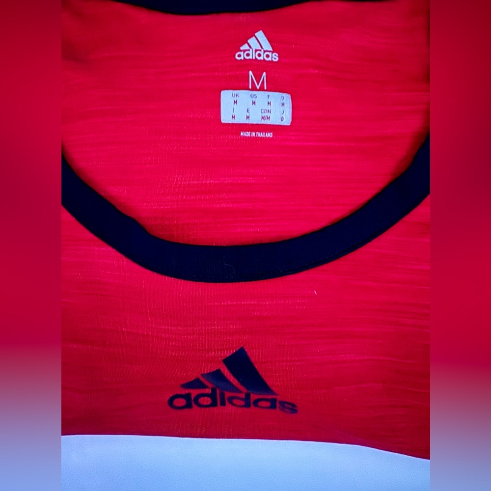 Adidas tank top size M red